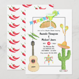 Mexikanische Fiesta Taco und Tequila Paare Dusche Einladung