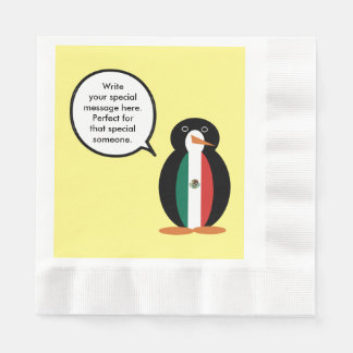 Mexikanische Flagge als Gesprächspartnerin mit Pin Serviette