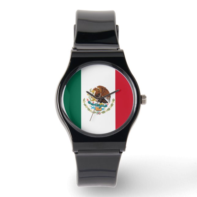 mexikanische Flagge Armbanduhr (Vorderseite)