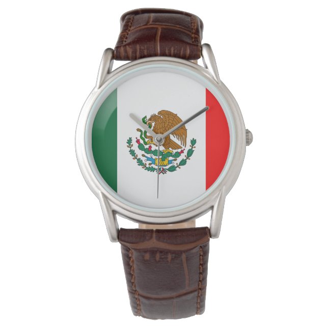 mexikanische Flagge Armbanduhr (Vorderseite)