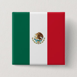 Mexikanische Flagge Button