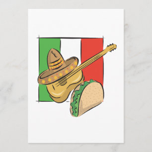 mexikanische Flagge Einladung