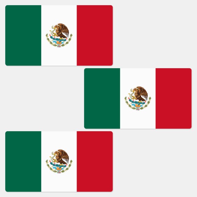 mexikanische Flagge Etiketten (Gruppe)