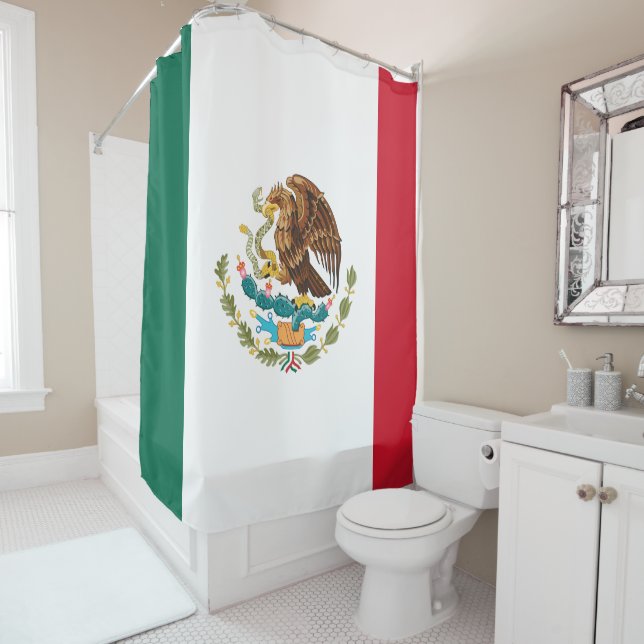 Mexikanische Flagge - Flagge des Duschvorhangs von Duschvorhang (Beispiel)