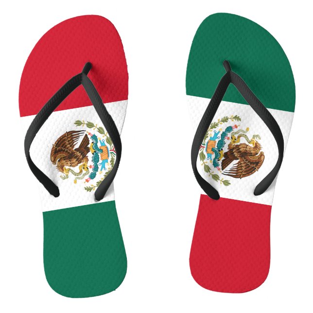 Mexikanische Flagge - Flagge Mexikos Flip Flops (Fußbett)