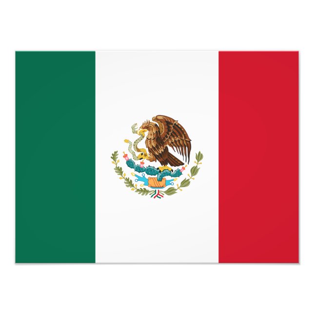 Mexikanische Flagge - Flagge Mexikos Fotodruck (Vorne)