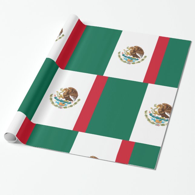 Mexikanische Flagge - Flagge Mexikos Geschenkpapier (Ungerollt)
