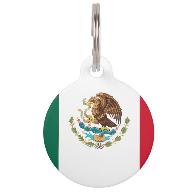 Mexikanische Flagge - Flagge Mexikos Haustiermarke (Vorderseite)