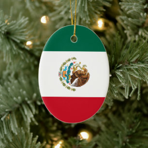 Mexikanische Flagge - Flagge Mexikos Keramik Ornament