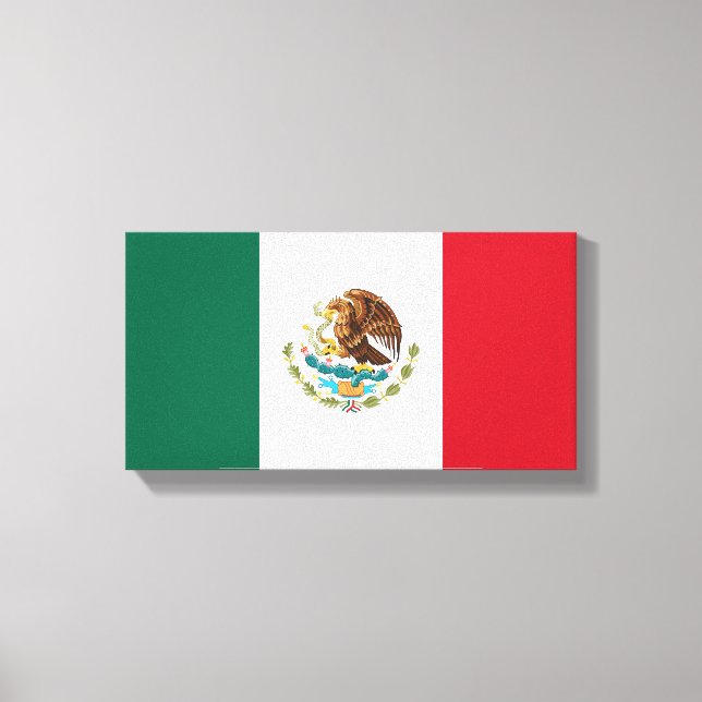 Mexikanische Flagge - Flagge Mexikos Leinwanddruck (Vorderseite)
