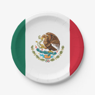 Mexikanische Flagge - Flagge Mexikos Pappteller