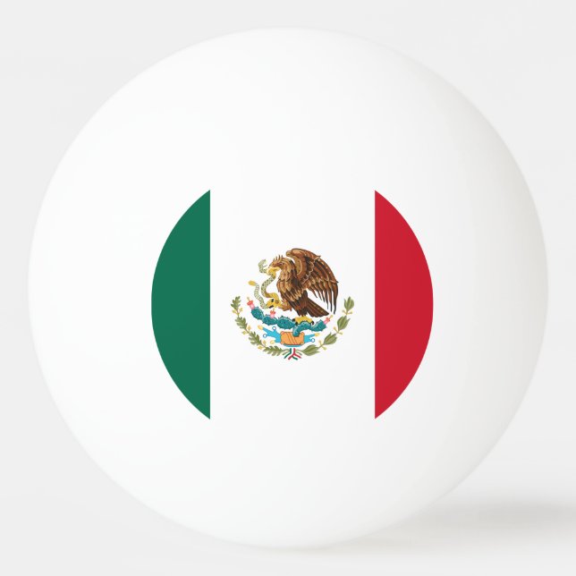 Mexikanische Flagge - Flagge Mexikos Tischtennisball (Vorderseite)