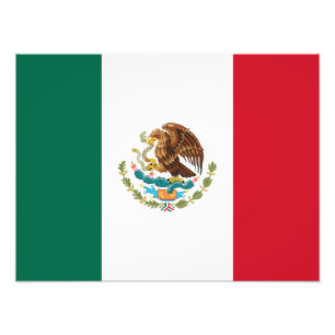 Mexikanische Flagge - Flagge von Mexiko Fotodruck