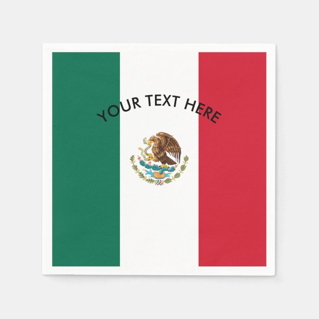 Mexikanische Flagge für Party-Servietten Serviette (Vorderseite)