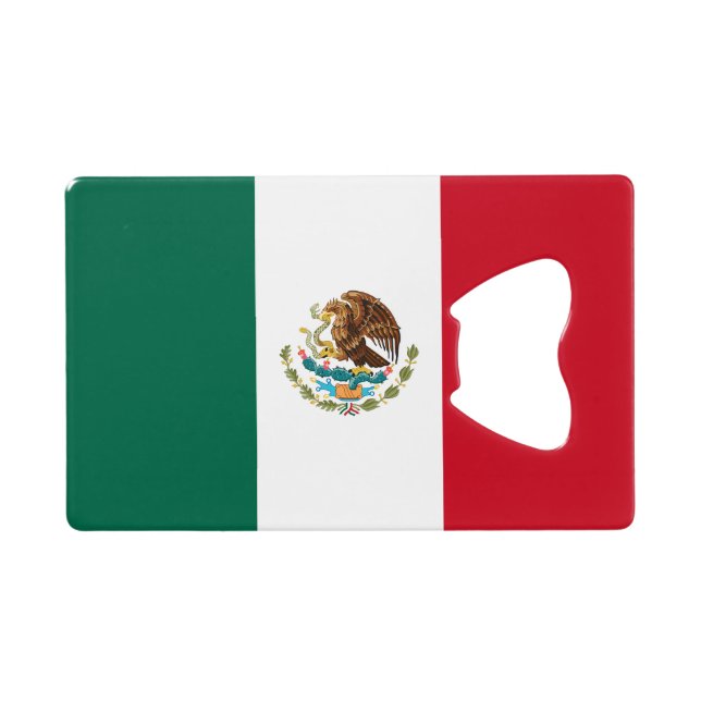 mexikanische Flagge Geldbeutel Flaschenöffner (Rückseite Horizontal)