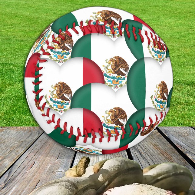 Mexikanische Flagge, Herz - Baseballs, Liebe Mexik Baseball (Von Creator hochgeladen)