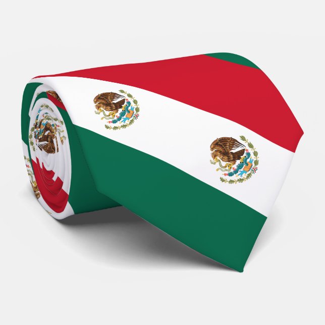 mexikanische Flagge Krawatte (Gerollt)