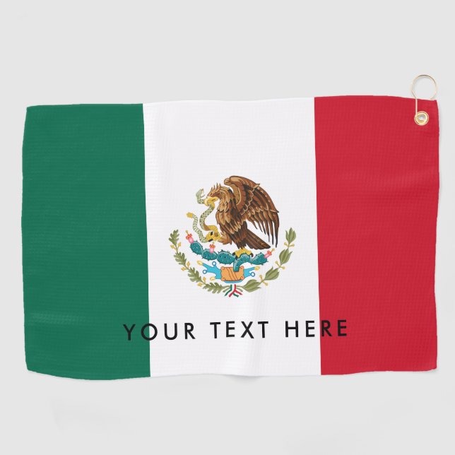 Mexikanische Flagge kundenspezifischen Golf Golfhandtuch (Horizontal)