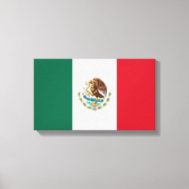 mexikanische Flagge Leinwanddruck (Vorderseite)