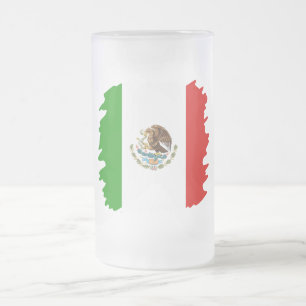 mexikanische Flagge Mattglas Bierglas