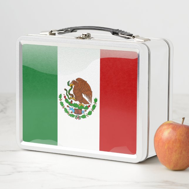 mexikanische Flagge Metall Brotdose (Beispiel)