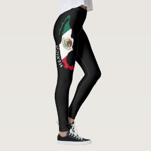 Mexikanische Flagge Mexikanische Frauen Modern Log Leggings