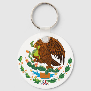 Mexikanische Flagge/mexikanisches Wappen Schlüsselanhänger