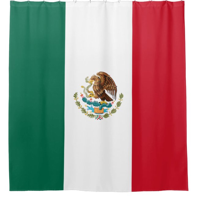 Mexikanische Flagge (Mexiko) Duschvorhang (Vorderseite)