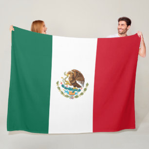Mexikanische Flagge (Mexiko) Fleecedecke