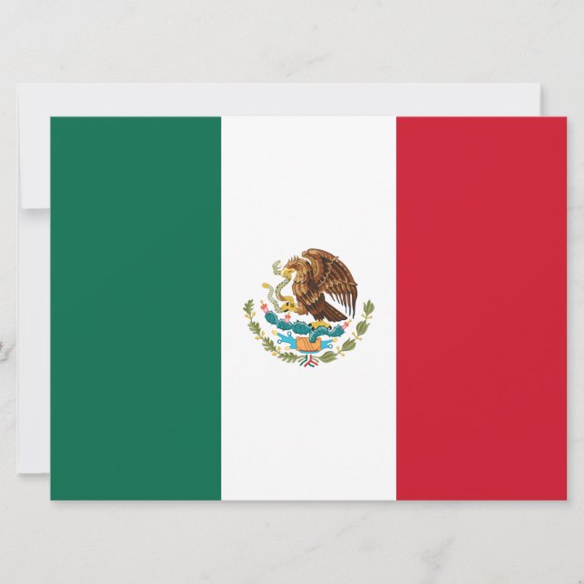 Mexikanische Flagge (Mexiko) Karte (Vorderseite)