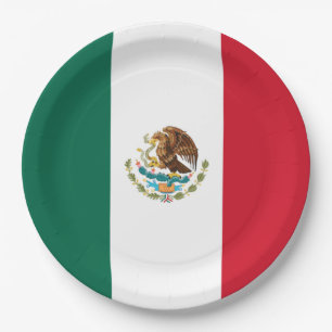Mexikanische Flagge (Mexiko) Pappteller