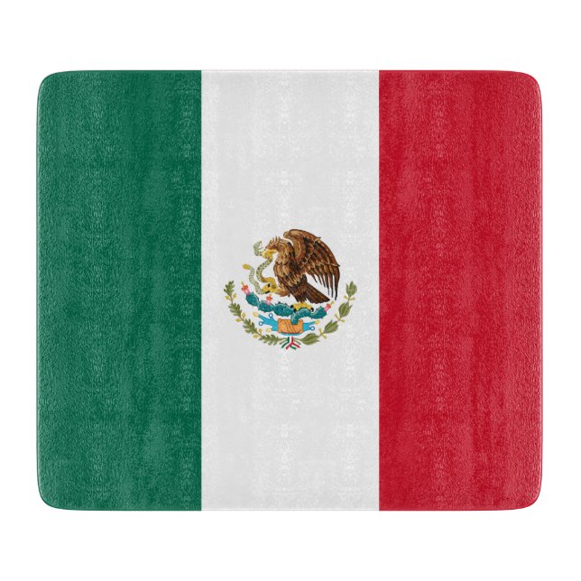 Mexikanische Flagge (Mexiko) Schneidebrett (Vorderseite)