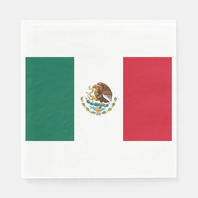 Mexikanische Flagge (Mexiko) Serviette (Vorderseite)