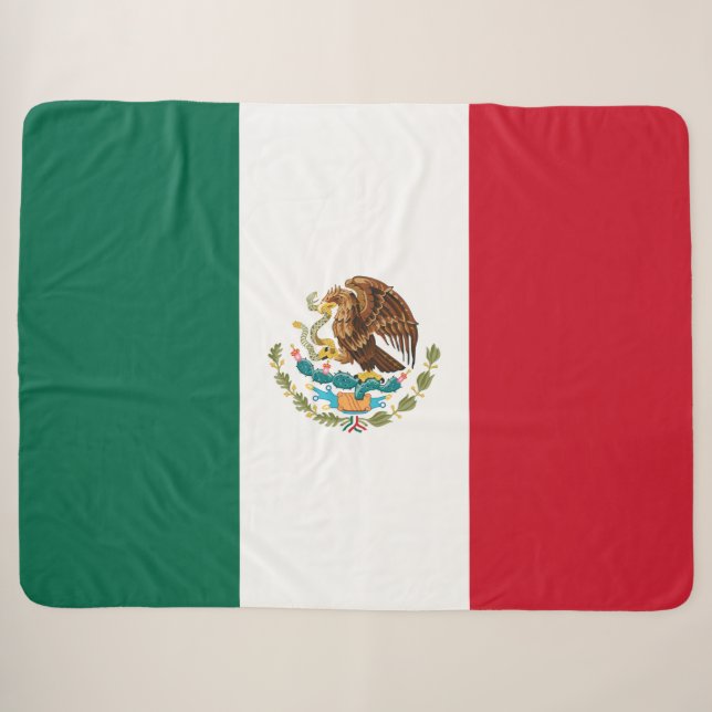 Mexikanische Flagge (Mexiko) Sherpadecke (Vorderseite (Horizontal))