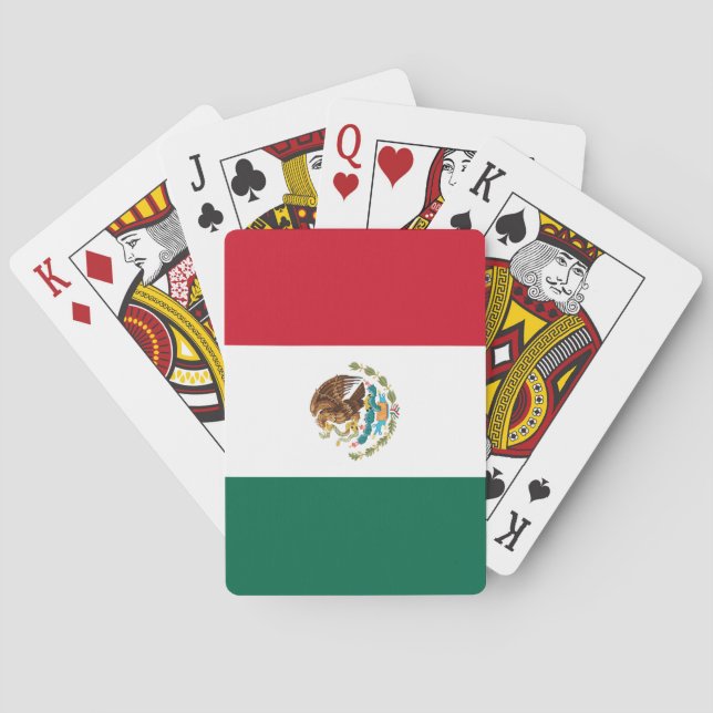 Mexikanische Flagge (Mexiko) Spielkarten (Rückseite)