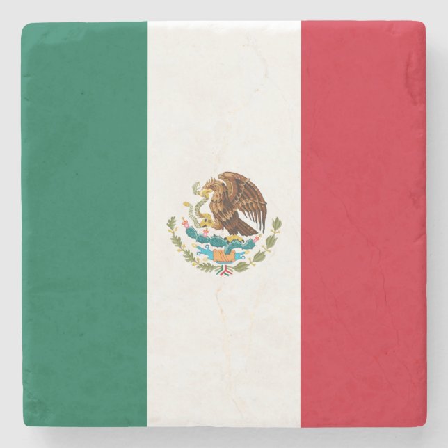 Mexikanische Flagge (Mexiko) Steinuntersetzer (Vorderseite)