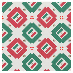 mexikanische Flagge & Mexiko Trendy Fabric Mode Stoff