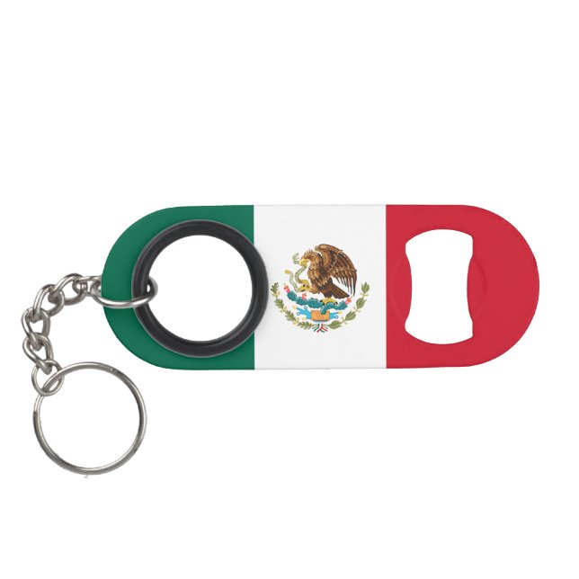mexikanische Flagge Mini Flaschenöffner (Rückseite Horizontal)