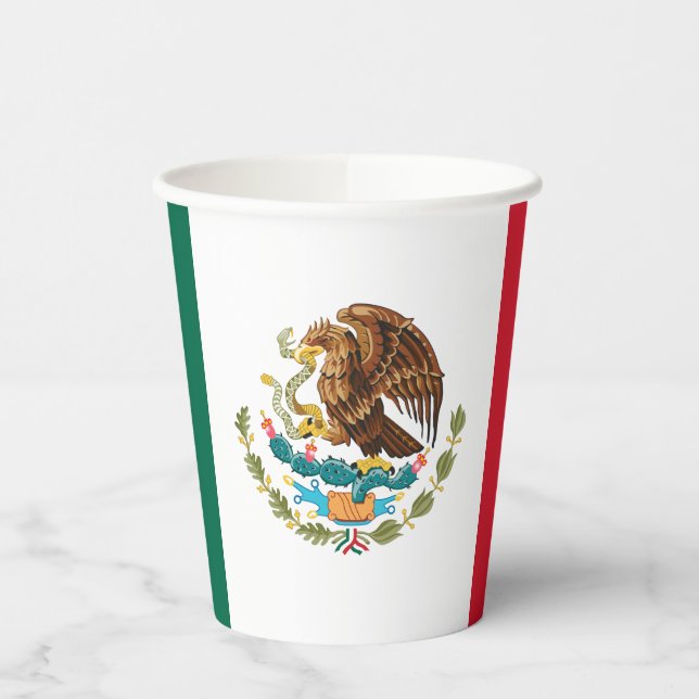 mexikanische Flagge Pappbecher (Links)