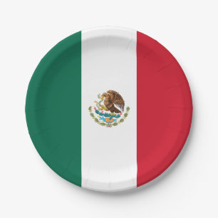 Mexikanische Flagge Pappteller