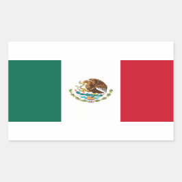 mexikanische Flagge Rechteckiger Aufkleber