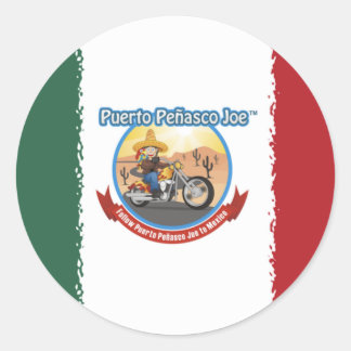 mexikanische Flagge Runder Aufkleber