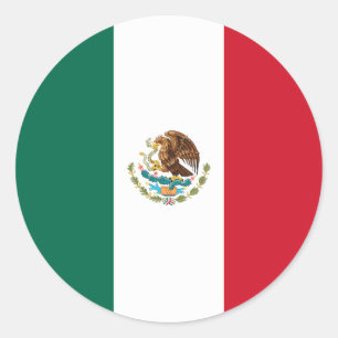 Mexikanische Flagge Runder Aufkleber