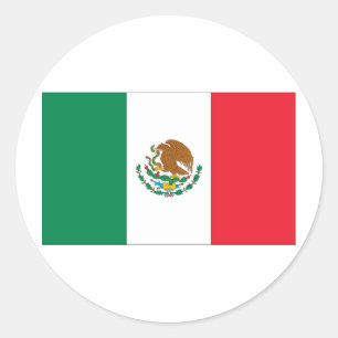 Mexikanische Flagge Runder Aufkleber
