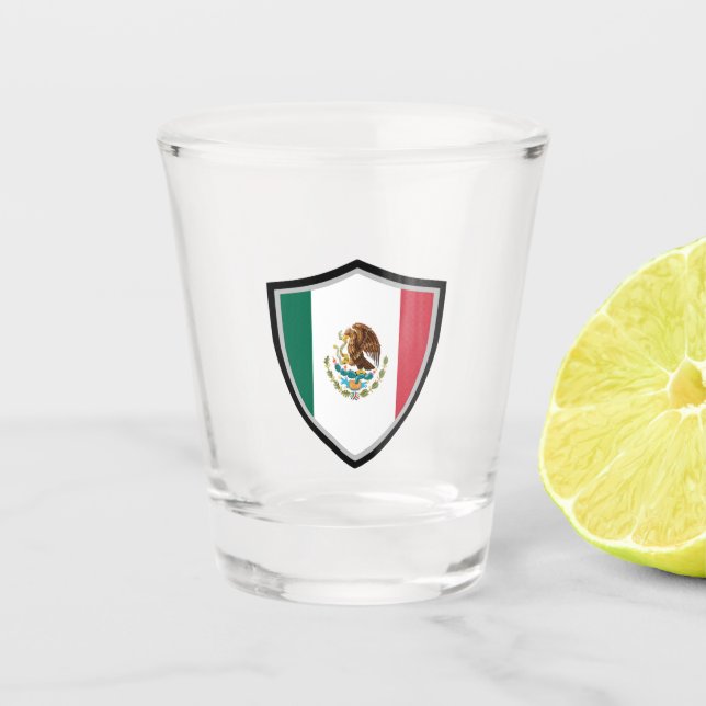 mexikanische Flagge Schnapsglas (Vorderseite)