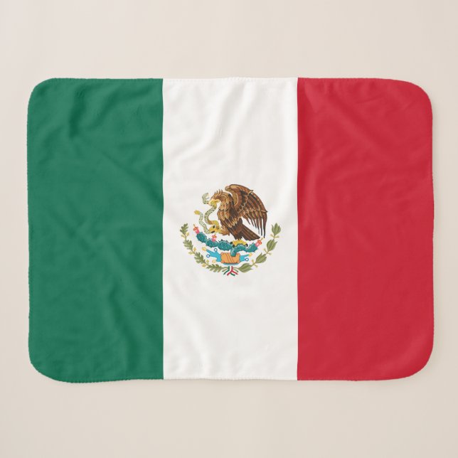 mexikanische Flagge Sherpadecke (Vorderseite (Horizontal))