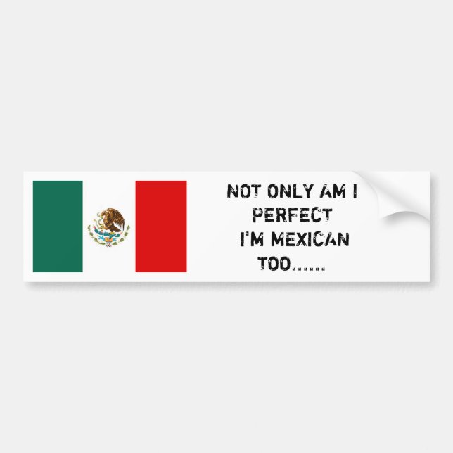 Mexikanische Flagge, SIND NICHT NUR ICH Autoaufkleber (Vorne)