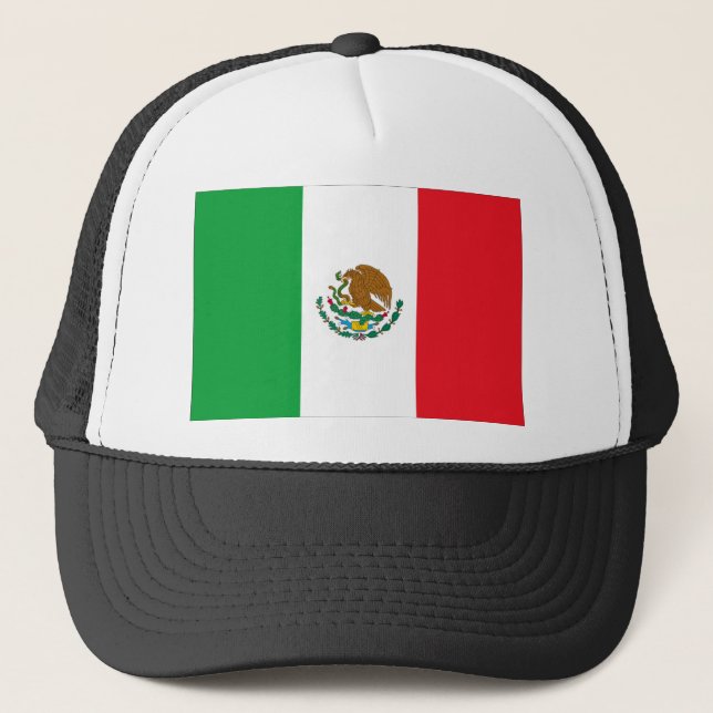 Mexikanische Flagge T - Shirt mexikanische Flagge Truckerkappe (Vorderseite)