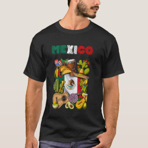 Mexikanische Flagge Tacos Cactus Cinco de Mayo Fie T-Shirt
