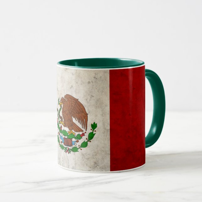 mexikanische Flagge Tasse (VorderseiteRechts)